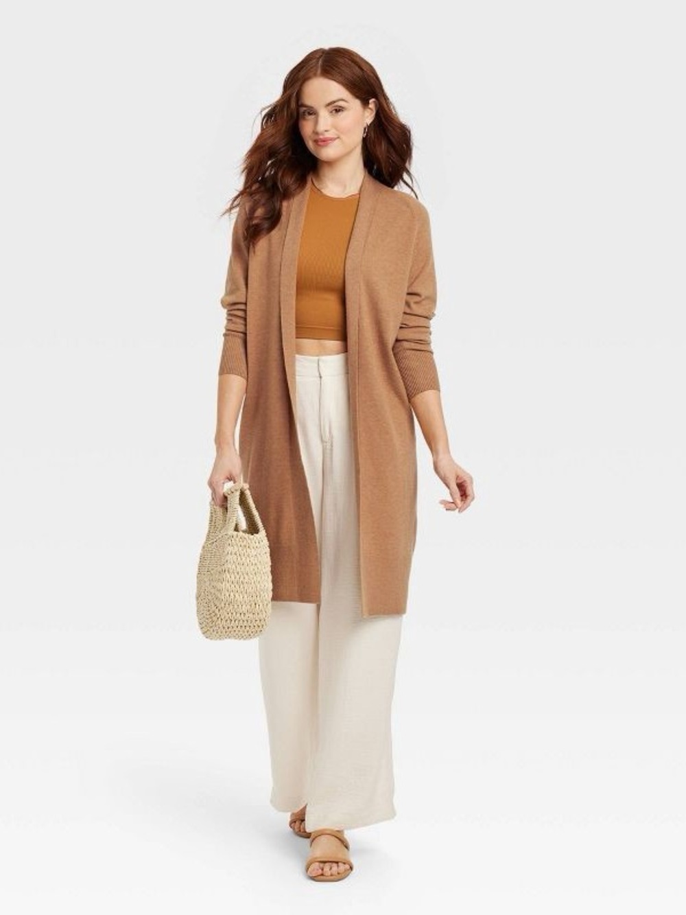 A New Day XL camel duster cardi NWT